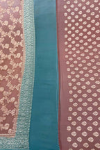 Pink & Purple Banarasi Georgette Suit Set - Luxurion World