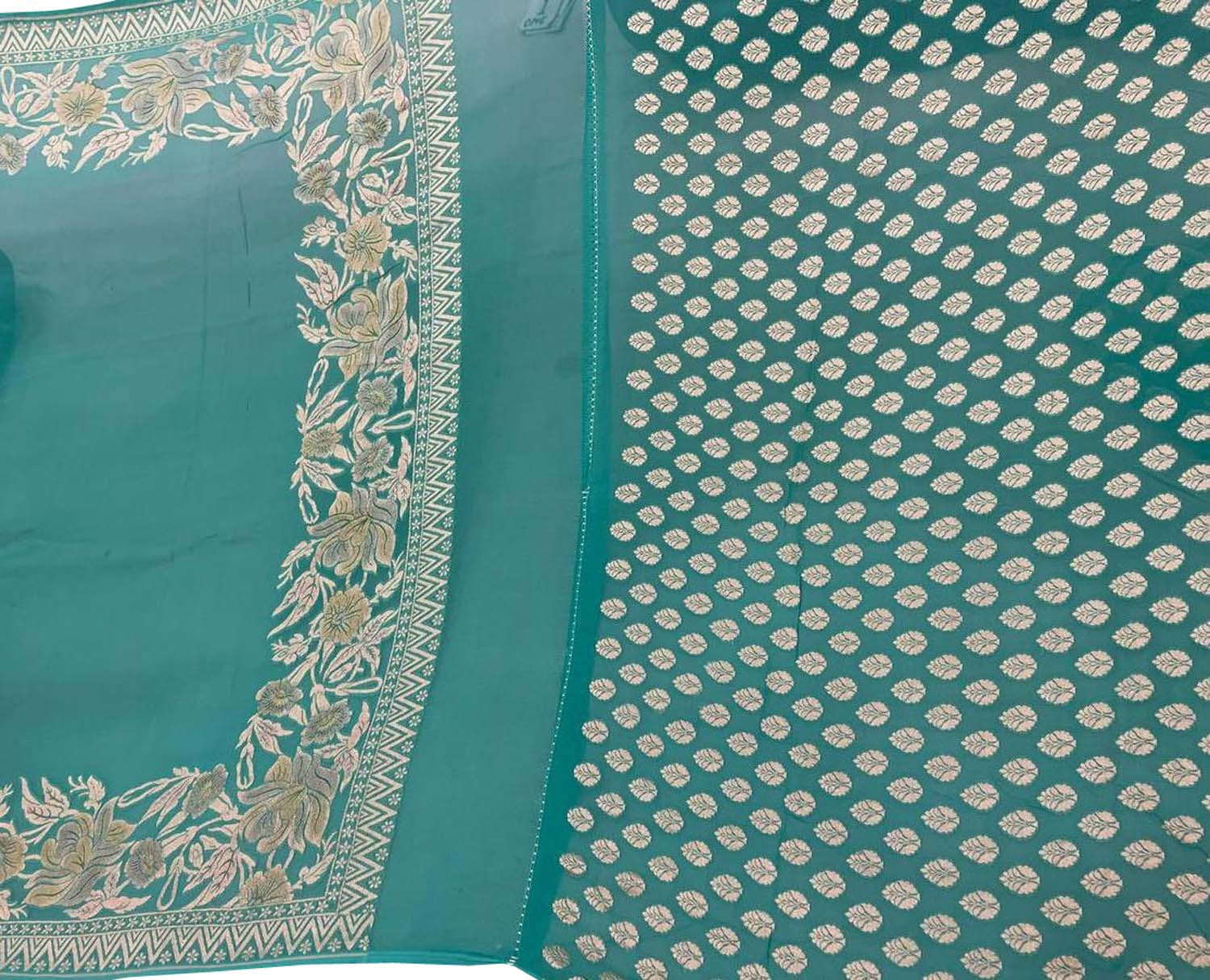 Stunning Green Banarasi Georgette Suit Set - Luxurion World