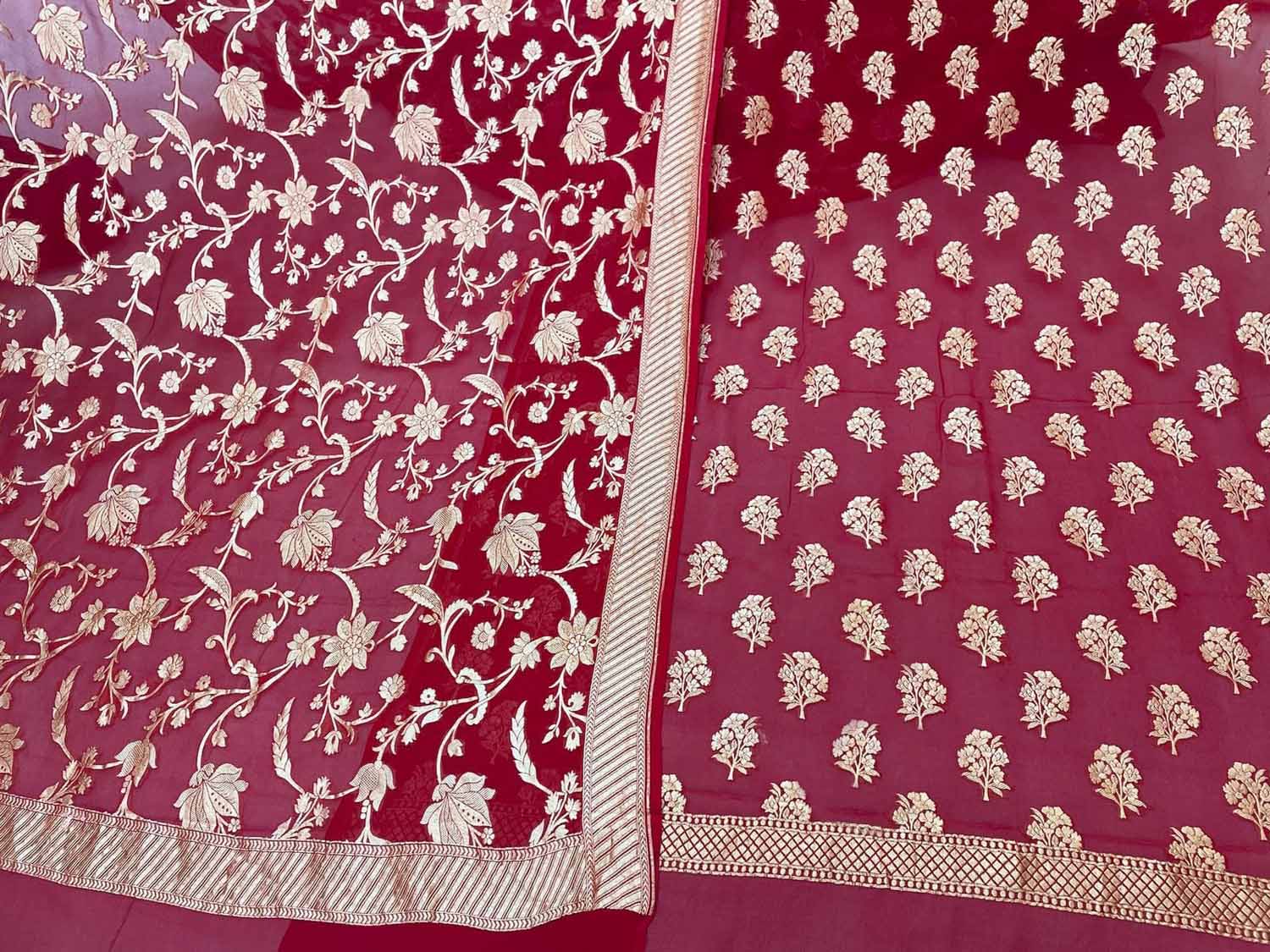 Stunning Pink Banarasi Georgette Suit Set - Luxurion World