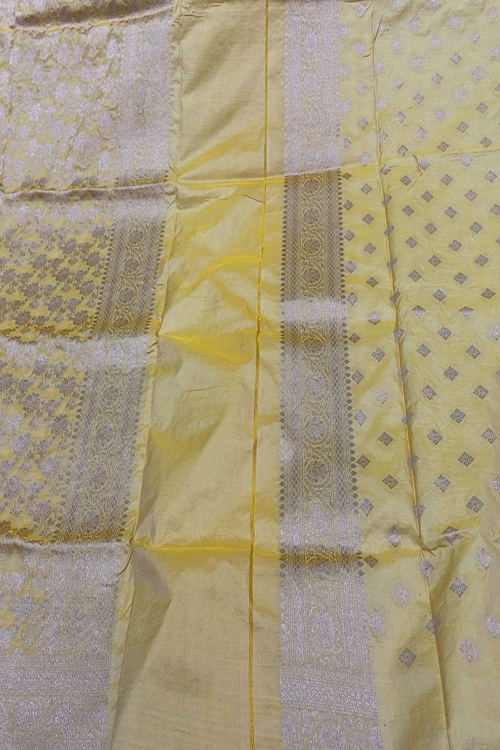 Golden Elegance: Banarasi Katan Silk Suit - Luxurion World