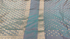 Chic Grey Banarasi Silk Suit - Handloom Katan - Luxurion World