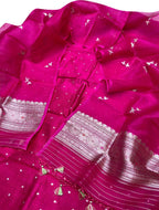 Stunning Pink Banarasi Silk Suit Set with Organza Dupatta - Luxurion World