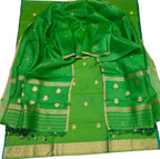 Elegant Green Banarasi Silk Three Piece Suit - Luxurion World