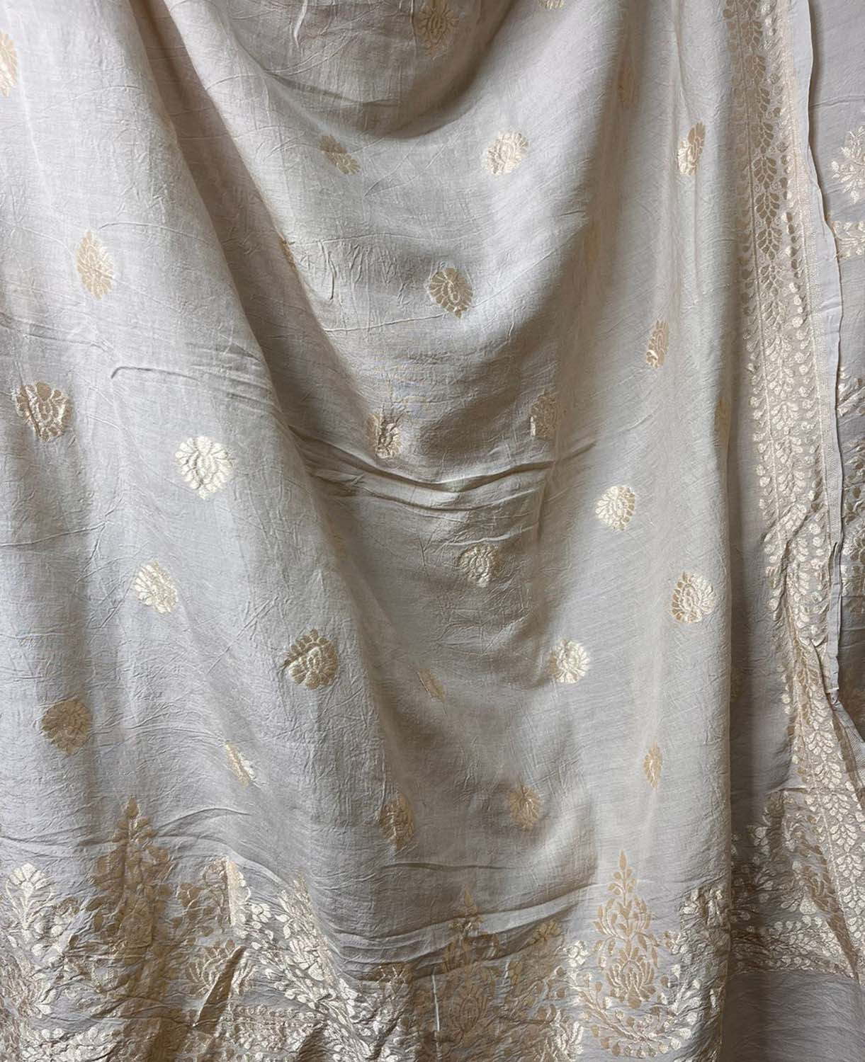 Exquisite Dyeable Banarasi Moonga Silk Suit - Luxurion World