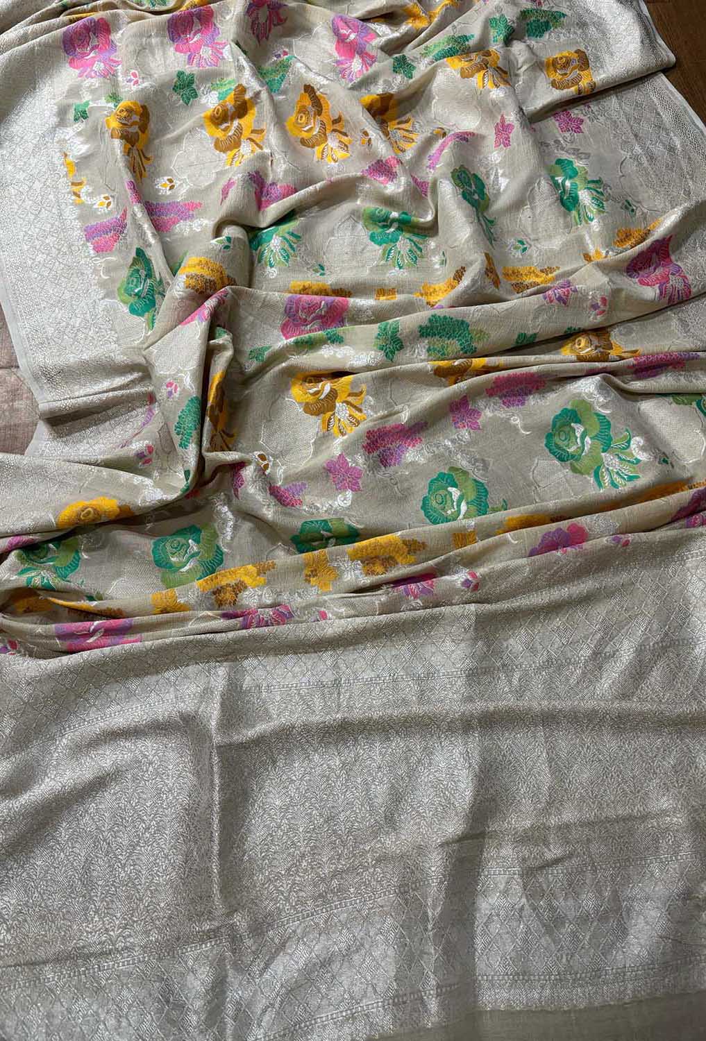 Stunning Dyeable Banarasi Pure Moonga Silk Two Piece Unstitched Suit Set - Luxurion World