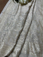 Stunning Dyeable Banarasi Pure Moonga Silk Two Piece Unstitched Suit Set - Luxurion World
