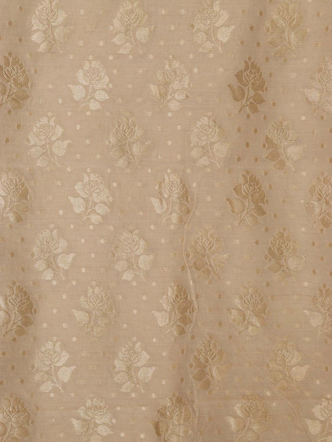 Dyeable Banarasi Handloom Pure Moonga Silk Three Piece Unstitched Suit Set - Luxurion World