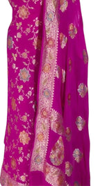 Handloom Banarasi Georgette Suit Set - Luxurion World