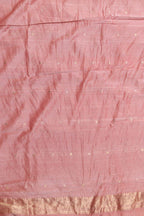 Pink Banarasi Pure Moonga Tissue Silk Three Piece Unstitched Suit Set - Luxurion World
