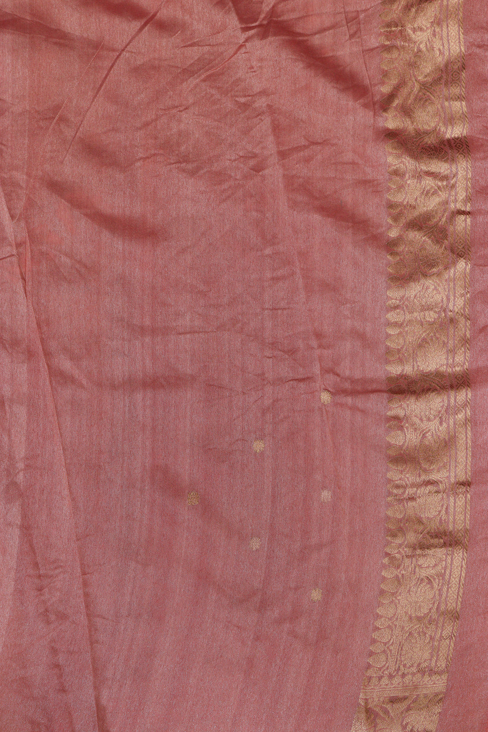 Pink Banarasi Pure Moonga Tissue Silk Three Piece Unstitched Suit Set - Luxurion World