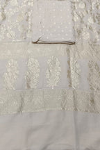 Dyeable Banarasi Pure Moonga Silk Unstitched Three Piece Suit Set - Luxurion World