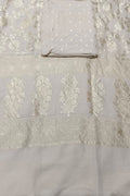 Dyeable Banarasi Pure Moonga Silk Unstitched Three Piece Suit Set - Luxurion World