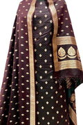 Graceful Maroon Banarasi Silk Suit Set - Luxurion World