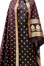 Graceful Maroon Banarasi Silk Suit Set - Luxurion World