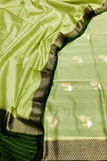 Exquisite Green Banarasi Silk Suit with Chiniya Weave - Luxurion World