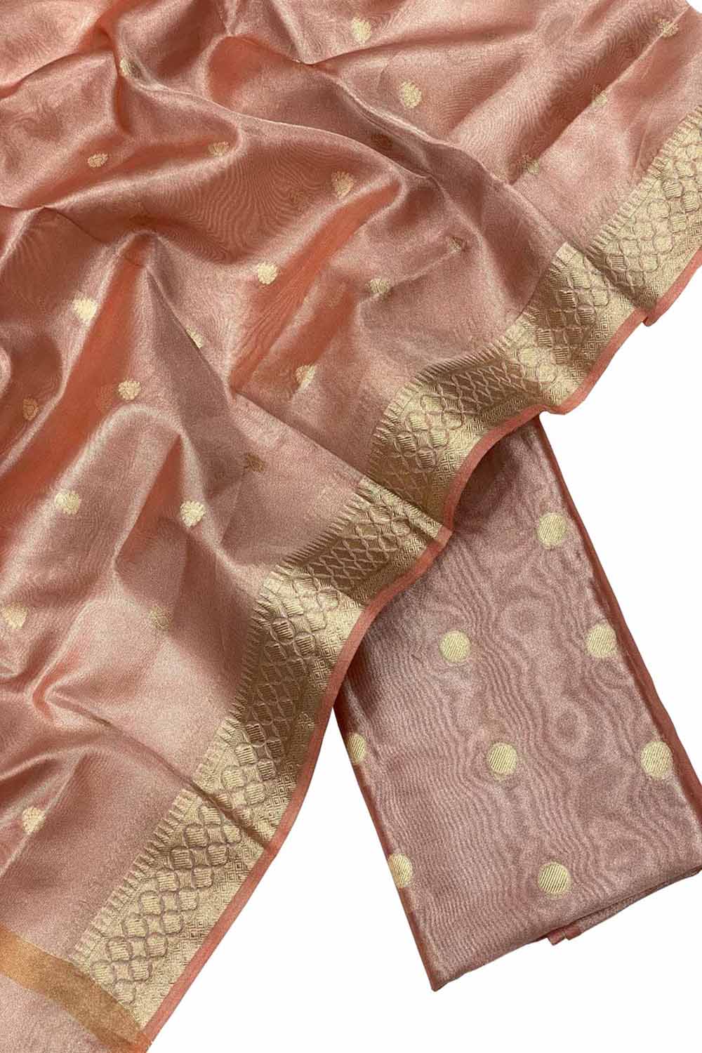 Elegant Pink Banarasi Silk Suit Set - Luxurion World
