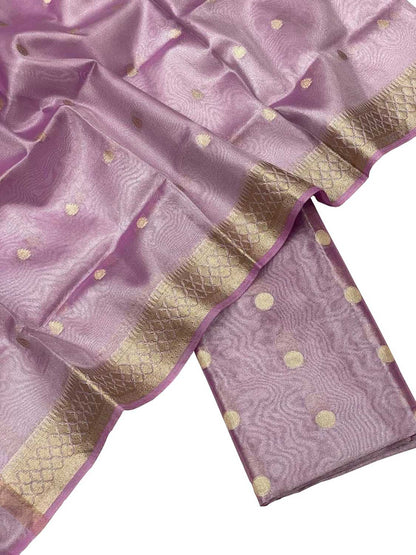 Elegant Purple Banarasi Silk Suit Set - Luxurion World