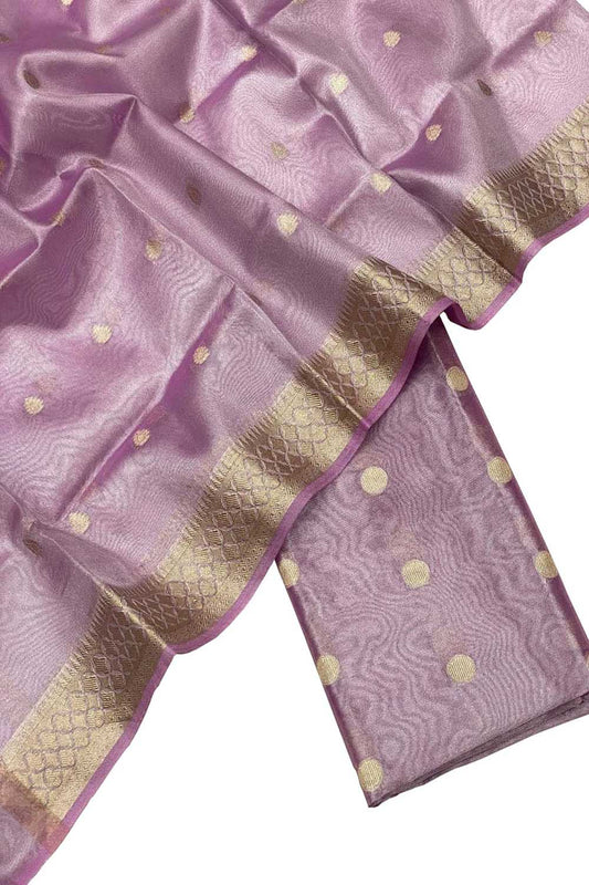 Elegant Purple Banarasi Silk Suit Set - Luxurion World