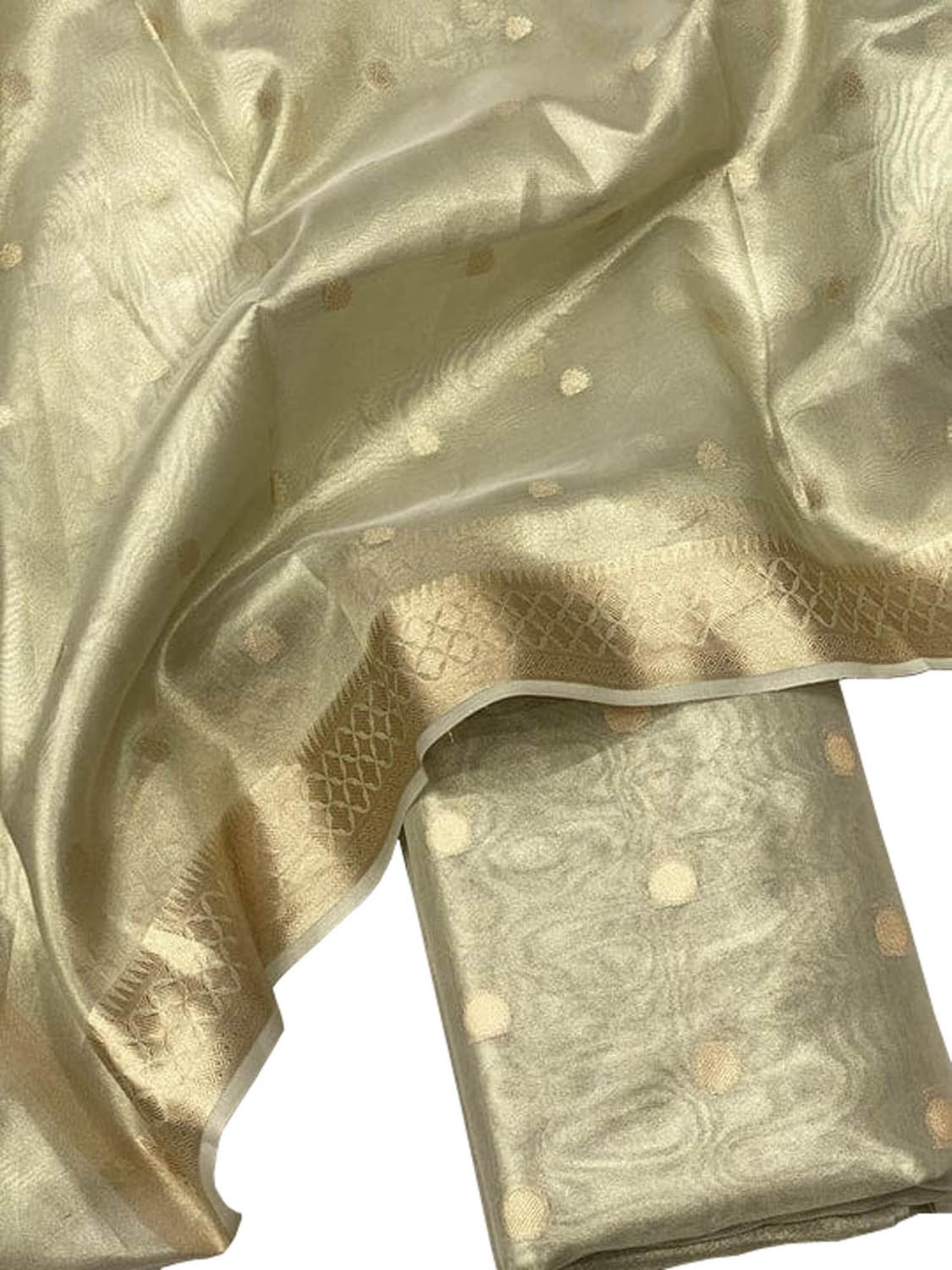 Pastel Banarasi Tissue Silk Suit Set - Luxurion World