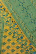Stunning Yellow Banarasi Mul Chanderi Three Piece Unstitched Suit Set - Luxurion World