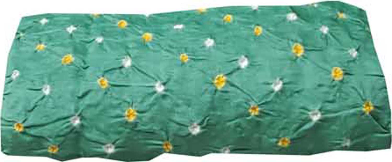 Green Bandhani Hand Bandhej Gajji Silk Three Piece Unstitched Suit Set - Luxurion World