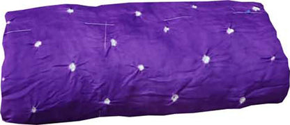Purple Bandhani Hand Bandhej Gajji Silk Three Piece Unstitched Suit Set - Luxurion World