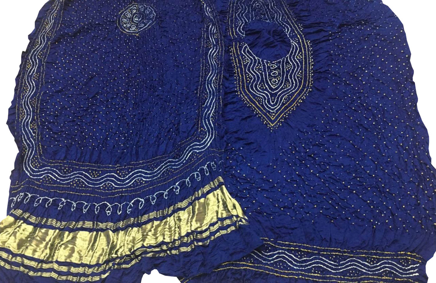 Blue Bandhani Gajji Silk Suit Set - Luxurion World