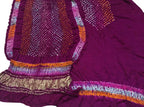 Stunning Purple Bandhani Gajji Silk Suit Set - Luxurion World
