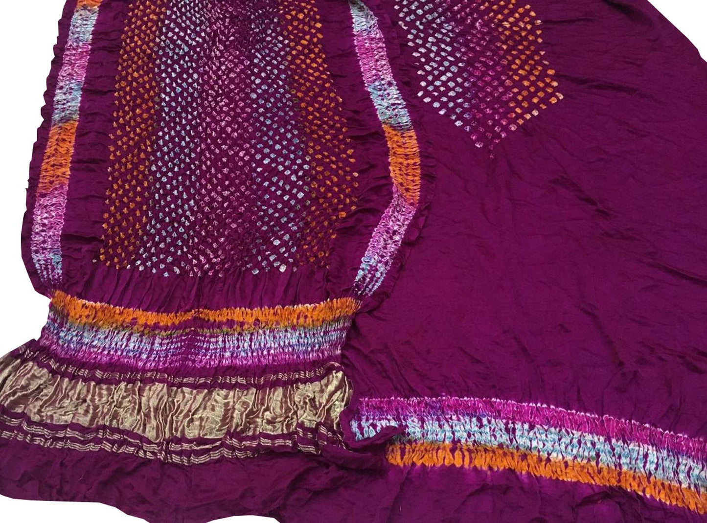 Stunning Purple Bandhani Gajji Silk Suit Set - Luxurion World