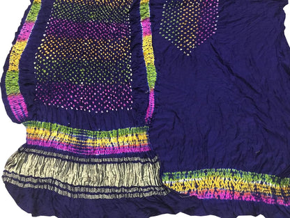 Blue Bandhani Gajji Silk Suit Set - Luxurion World