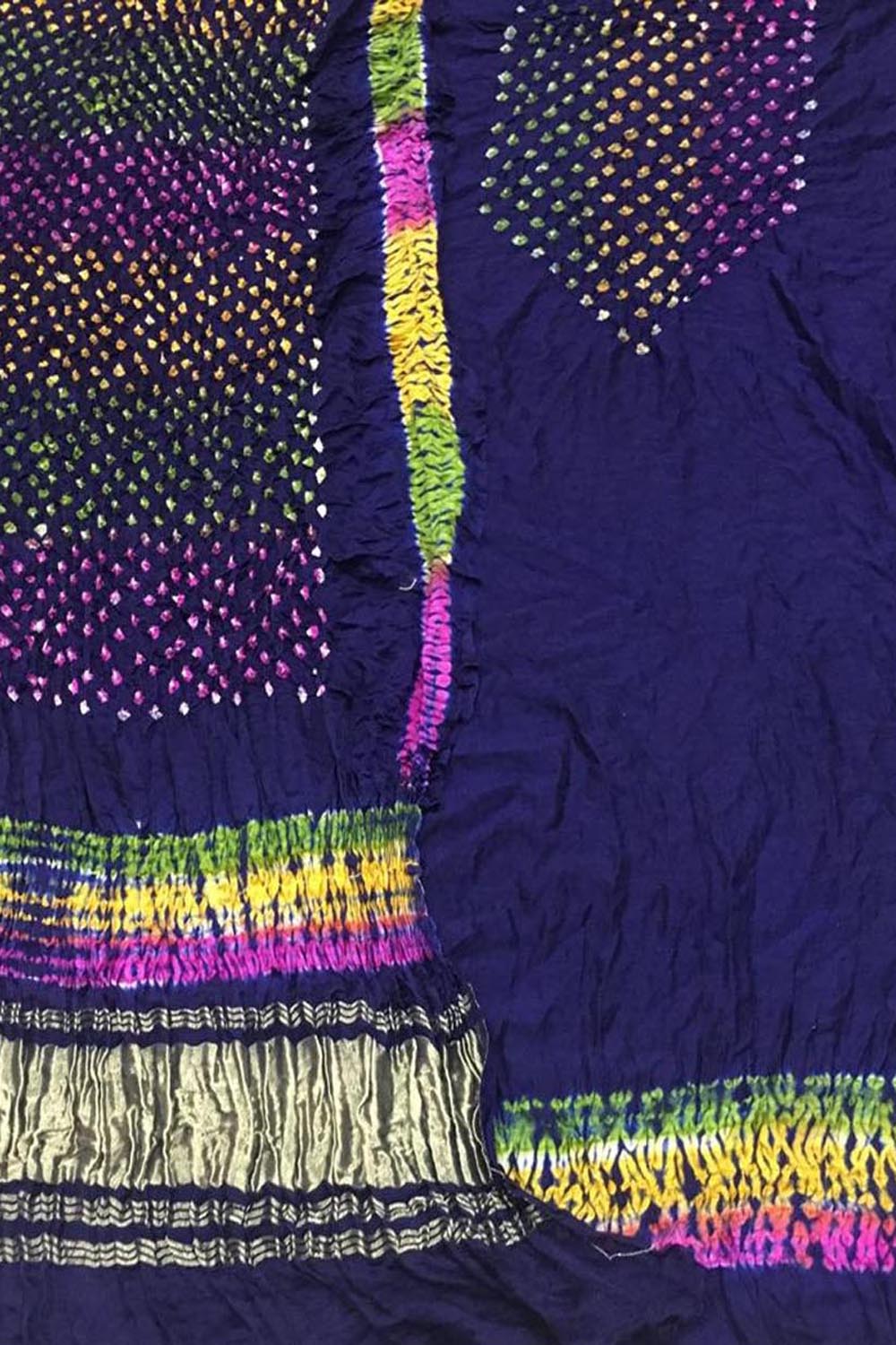 Blue Bandhani Gajji Silk Suit Set - Luxurion World