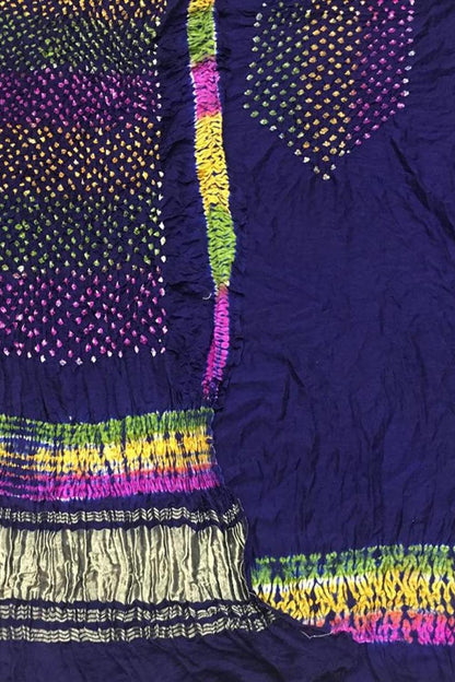 Blue Bandhani Gajji Silk Suit Set - Luxurion World