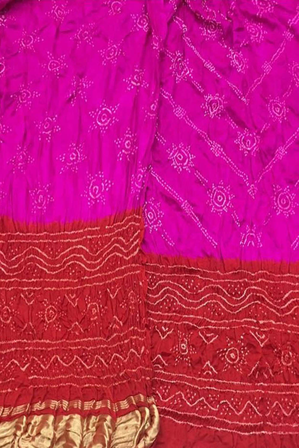 Stunning Pink Bandhani Gajji Silk Suit Set - Luxurion World