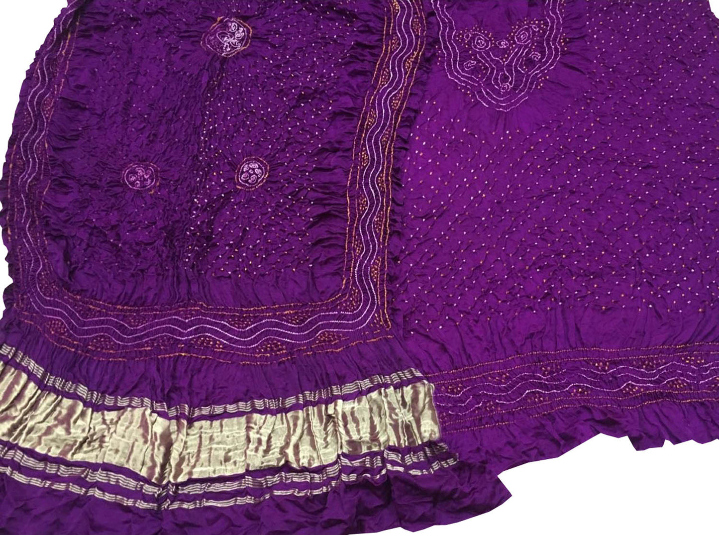 Stunning Purple Bandhani Gajji Silk Suit Set - Luxurion World