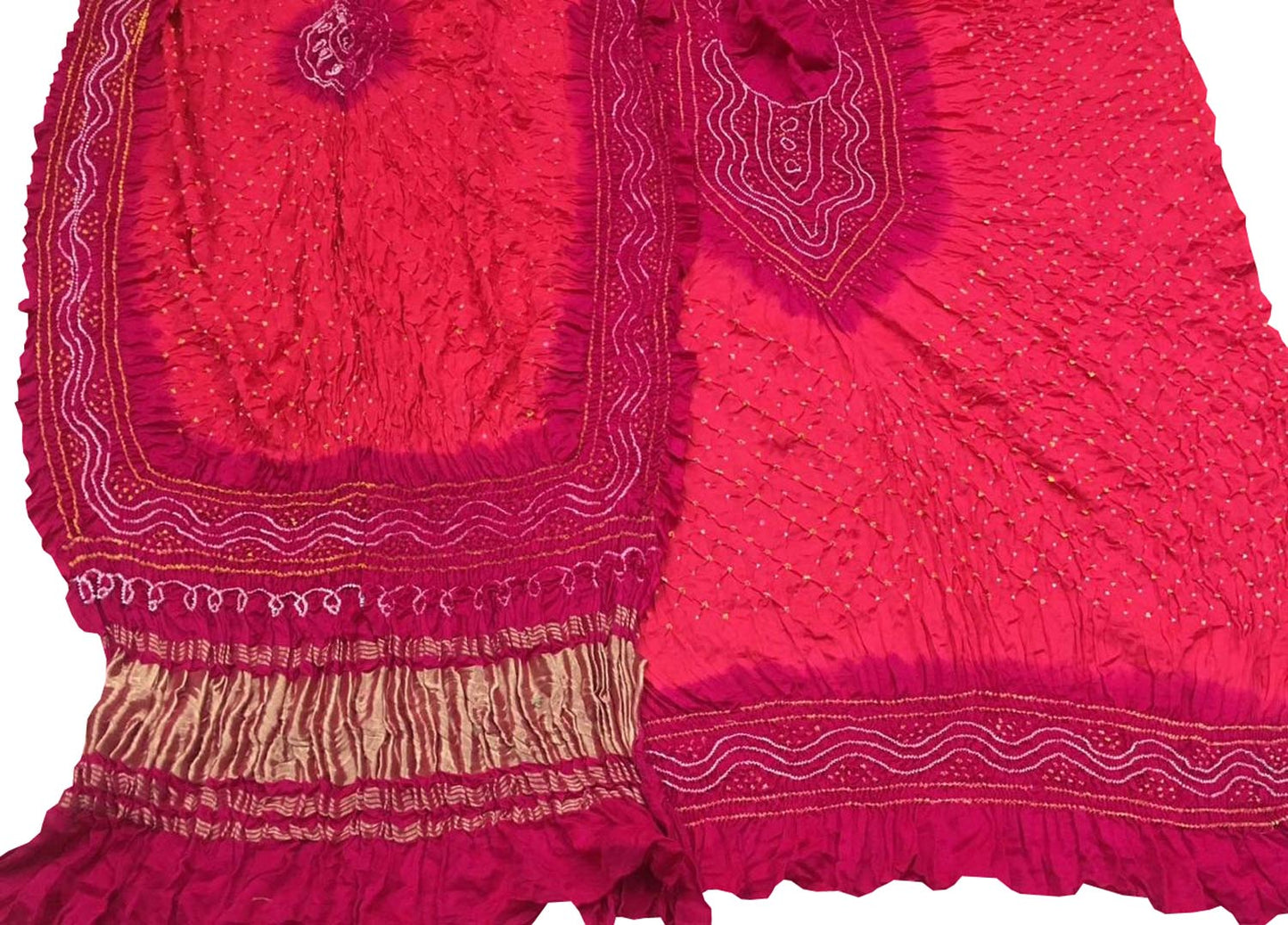 Stunning Pink Bandhani Gajji Silk Suit Set - Luxurion World