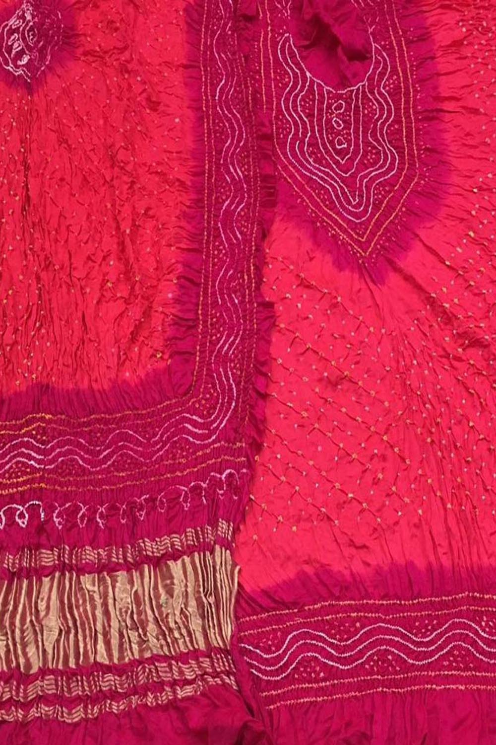 Stunning Pink Bandhani Gajji Silk Suit Set - Luxurion World
