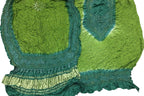 Stunning Green & Blue Bandhani Gajji Silk Suit - Luxurion World