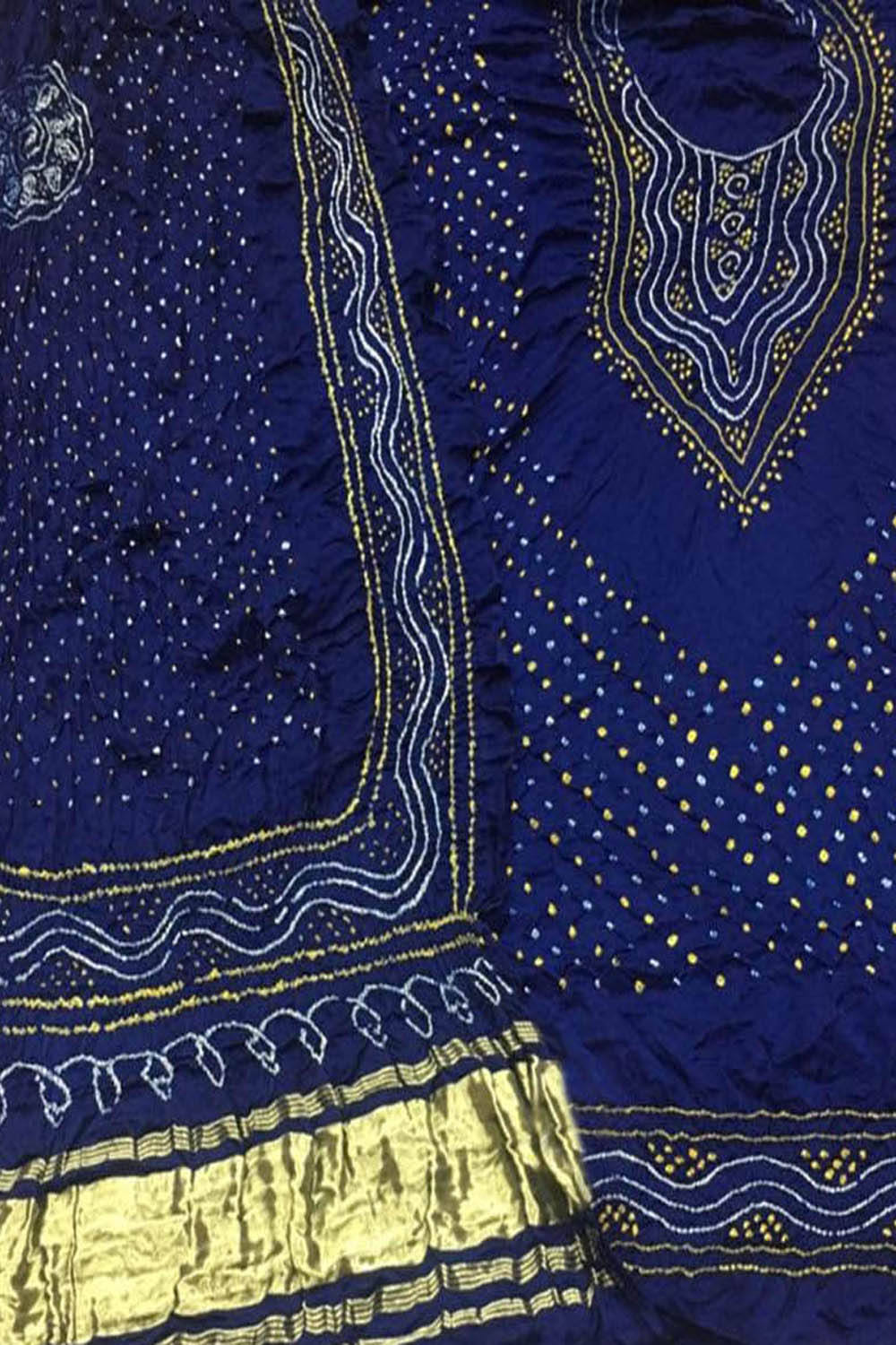 Blue Bandhani Gajji Silk Suit Set - Elegant and Luxurious - Luxurion World