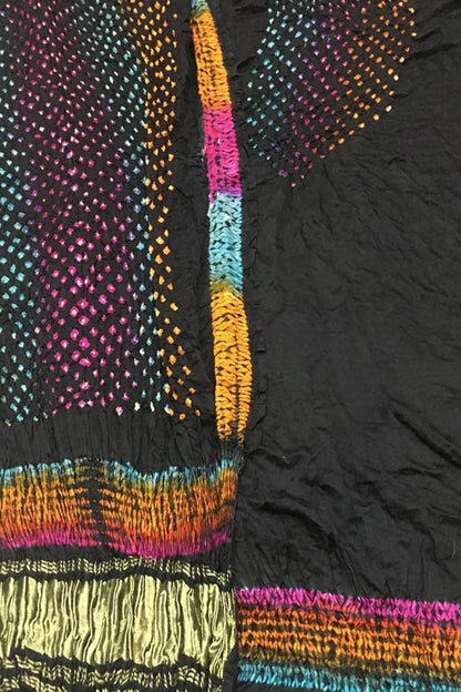 Elegant Black Bandhani Gajji Silk Suit Set - Luxurion World