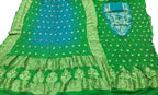 Green & Blue Bandhani Georgette Suit Set - Luxurion World