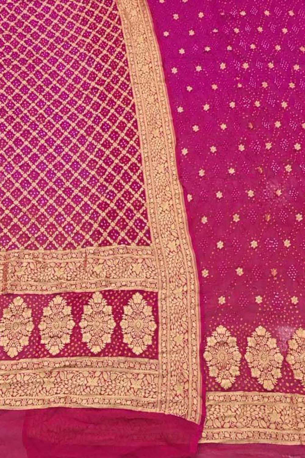 Stunning Pink Bandhani Georgette Suit Set - Luxurion World