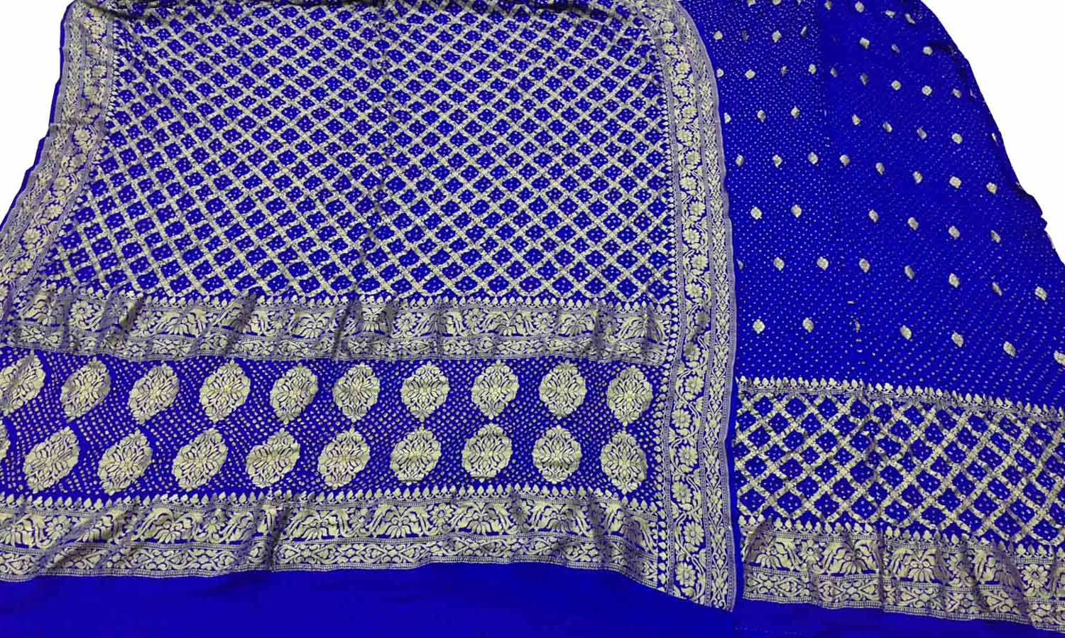 Blue Bandhani Georgette Suit Set - Luxurion World