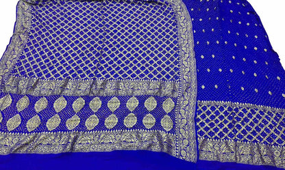 Blue Bandhani Georgette Suit Set - Luxurion World