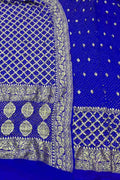 Blue Bandhani Georgette Suit Set - Luxurion World