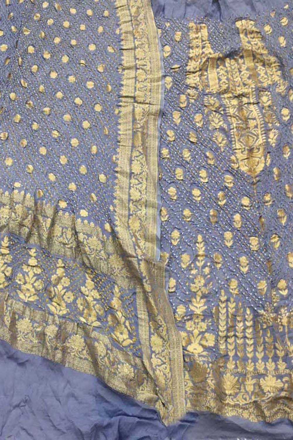 Elegant Grey Bandhani Georgette Suit Set - Luxurion World