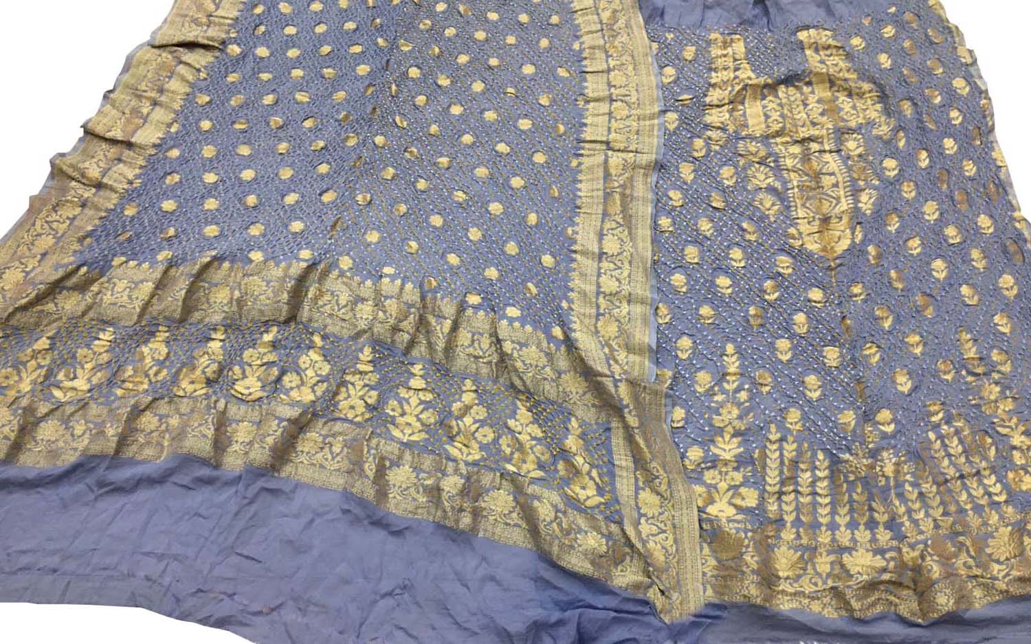 Elegant Grey Bandhani Georgette Suit Set - Luxurion World