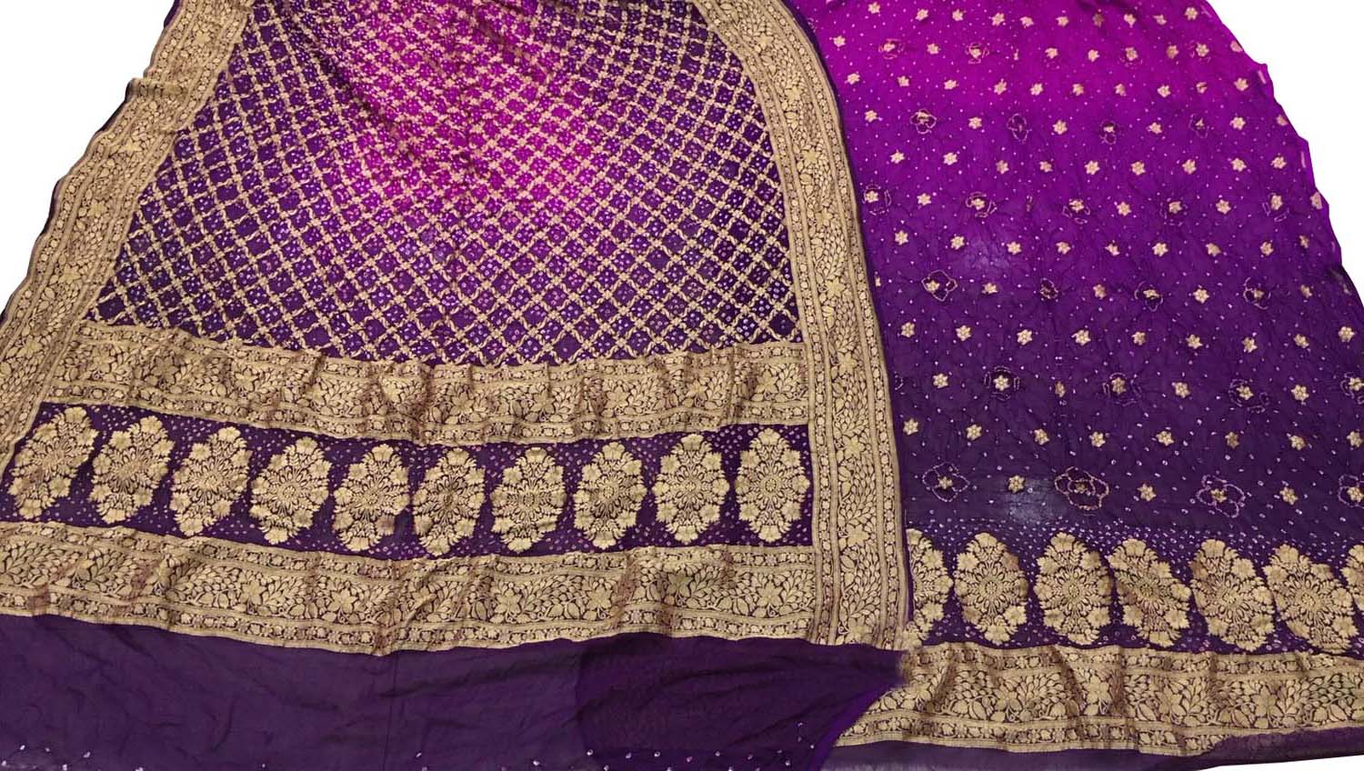 Elegant Purple Bandhani Georgette Suit Set - Luxurion World