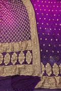 Elegant Purple Bandhani Georgette Suit Set - Luxurion World