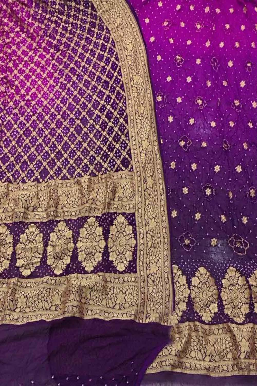 Elegant Purple Bandhani Georgette Suit Set - Luxurion World