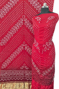 Pink Bandhani Modal Silk Suit Set - Luxurion World